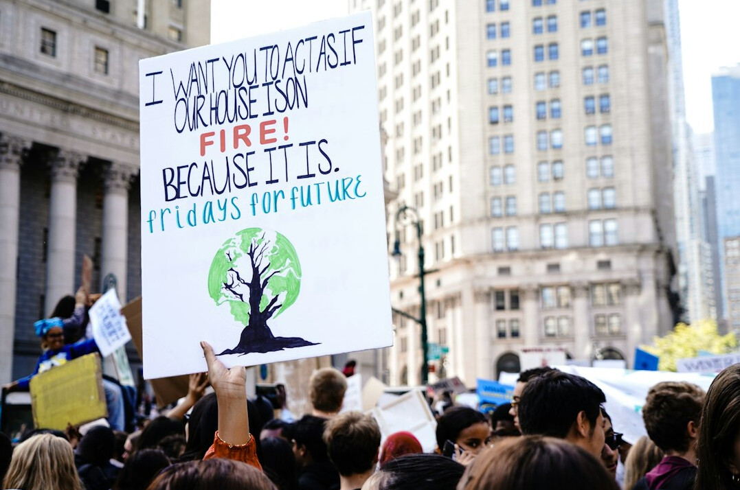 climate change protest crowd