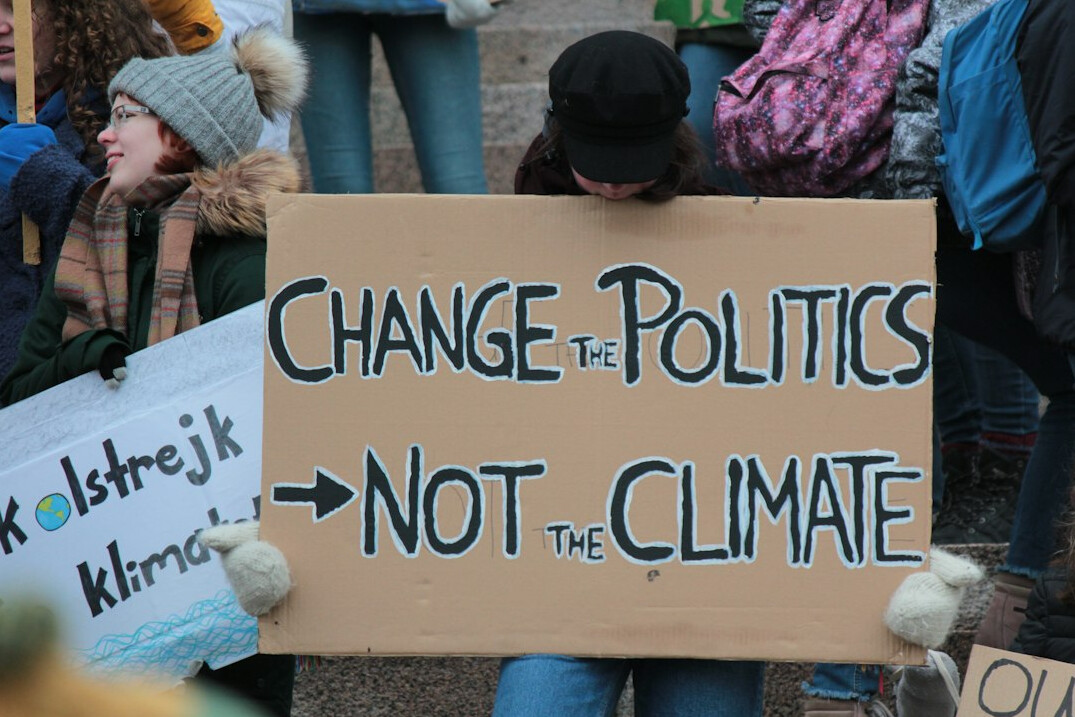 climate change protest crowd